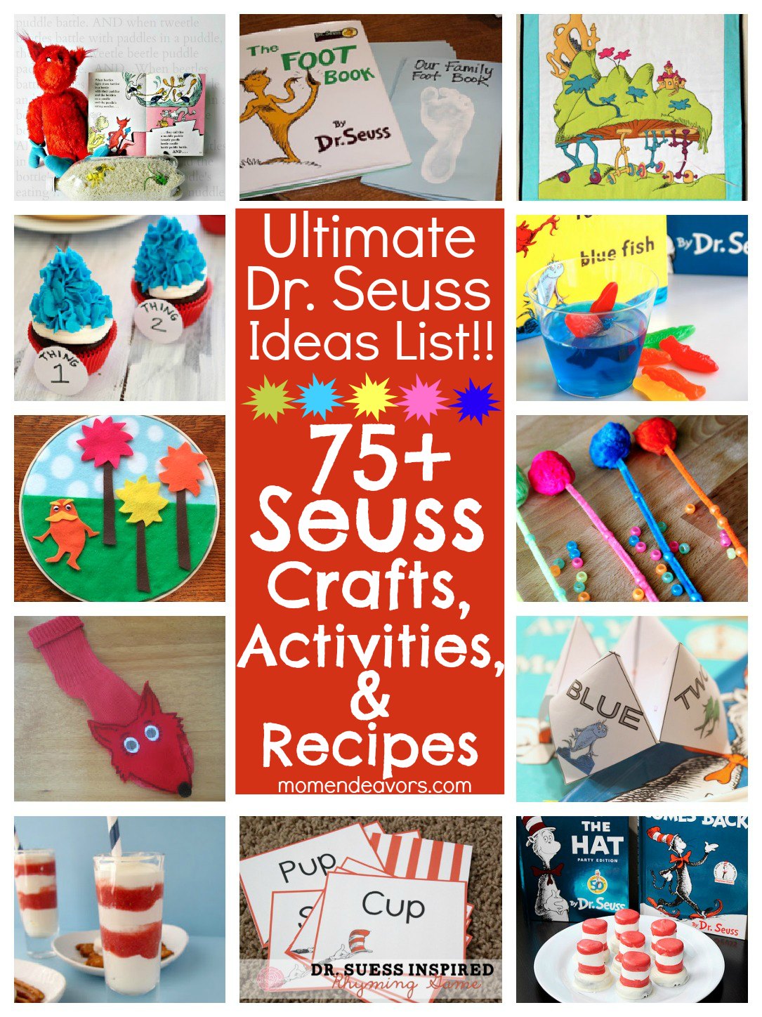 75+ Dr. Seuss Crafts, Activities, and Fun Foods!