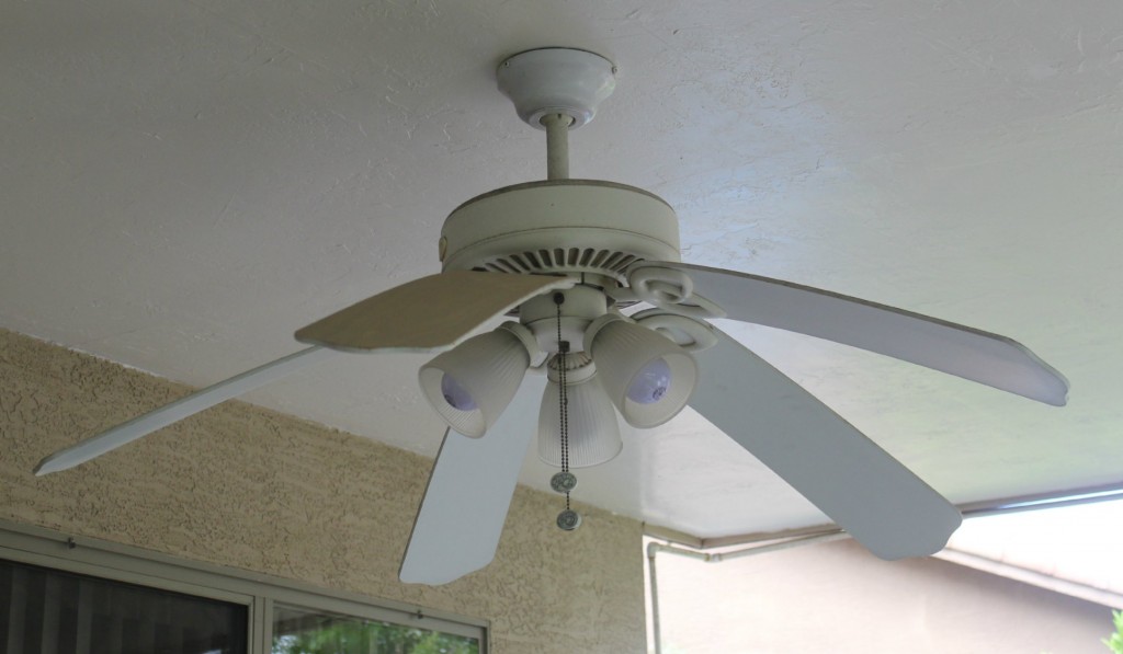 Patio Lighting &amp; Ceiling Fan Makeover #LowesCreator