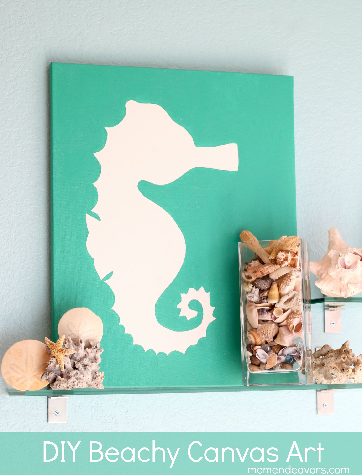 DIY Art: Beachy Seahorse Canvas