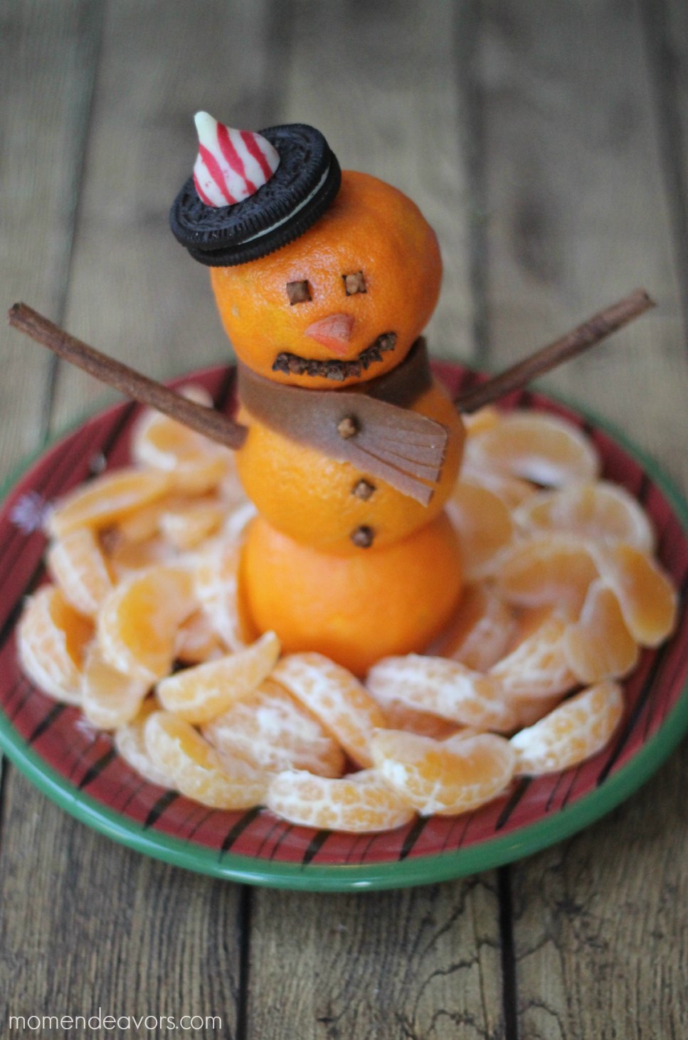 Snowman Christmas Fruit Platter