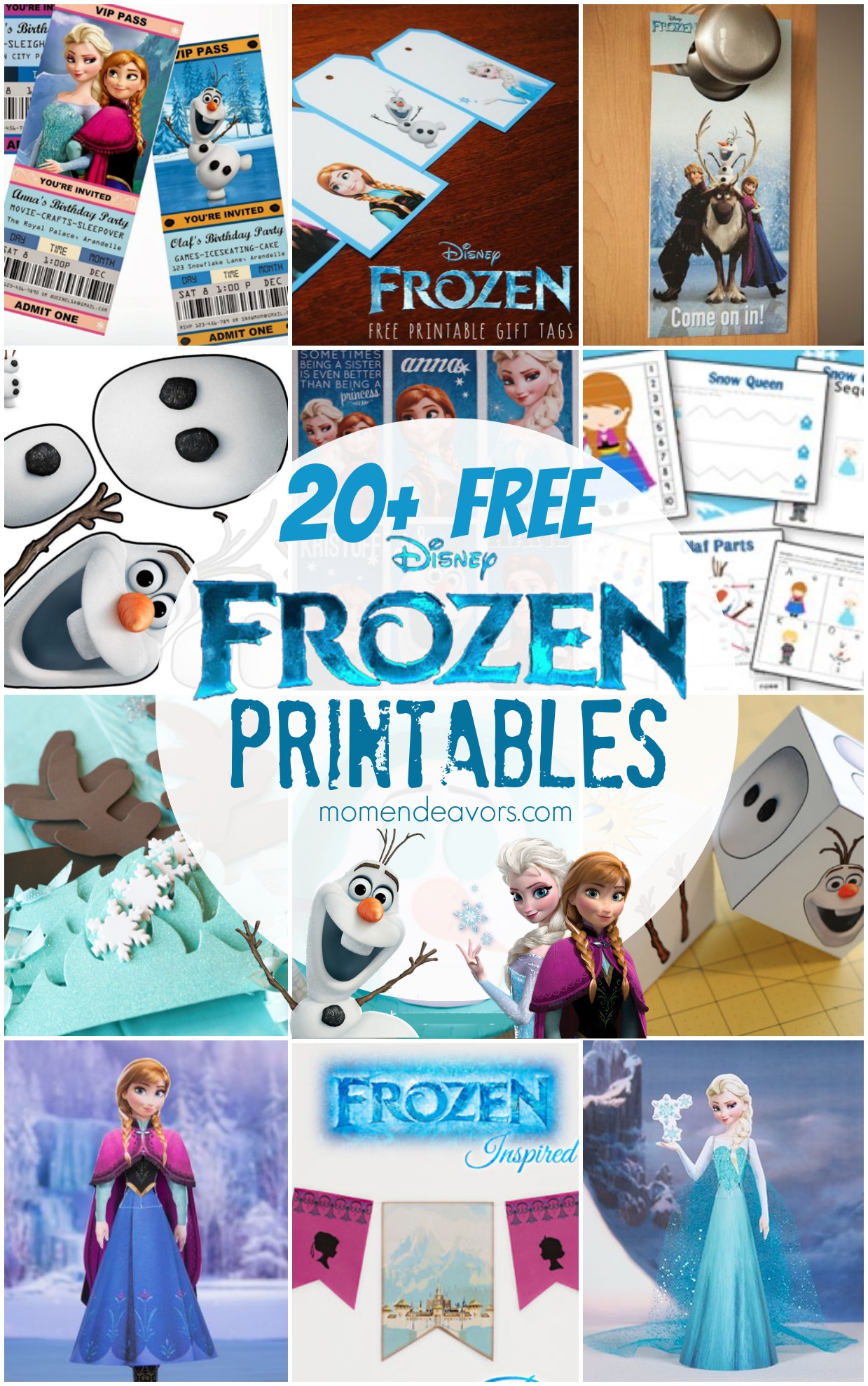 20+ Free Disney Frozen Printables