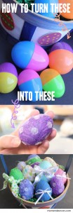 Easy paper mache plastic Easter eggs