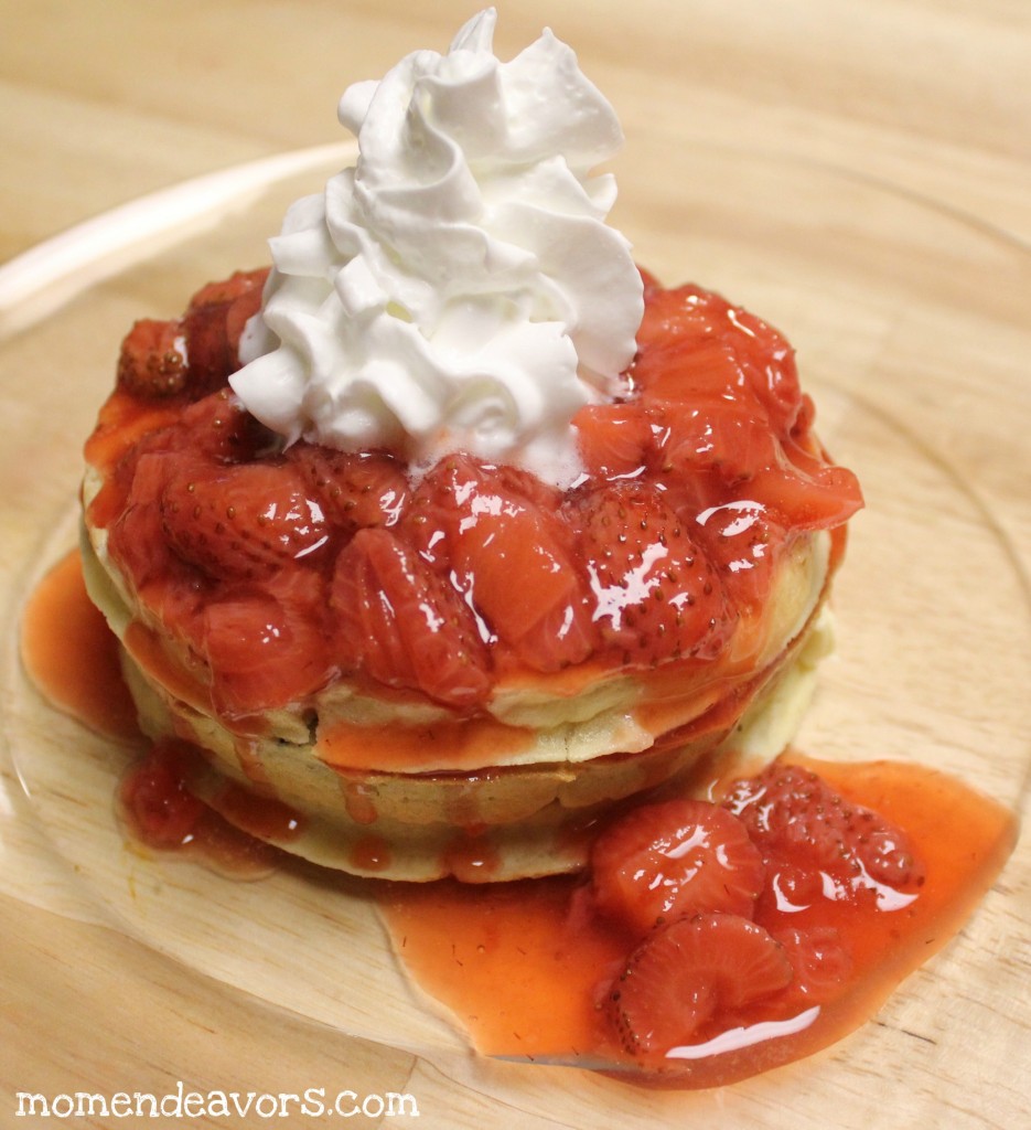 Waffles with Strawberry Sauce