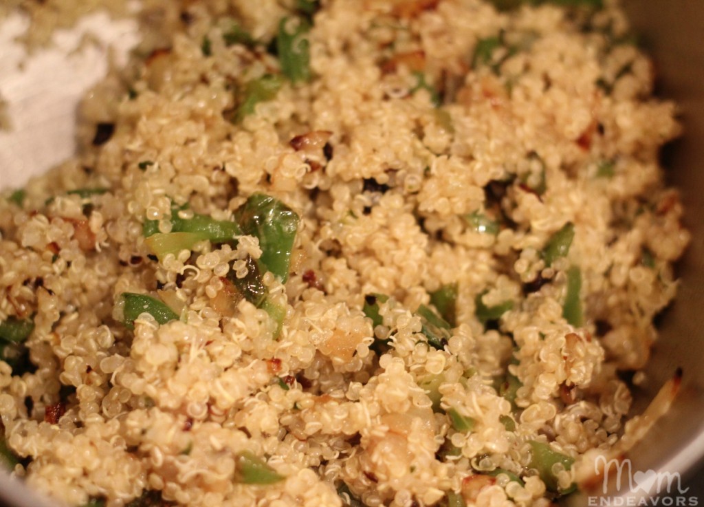 Quinoa with sauteed onions & peppers