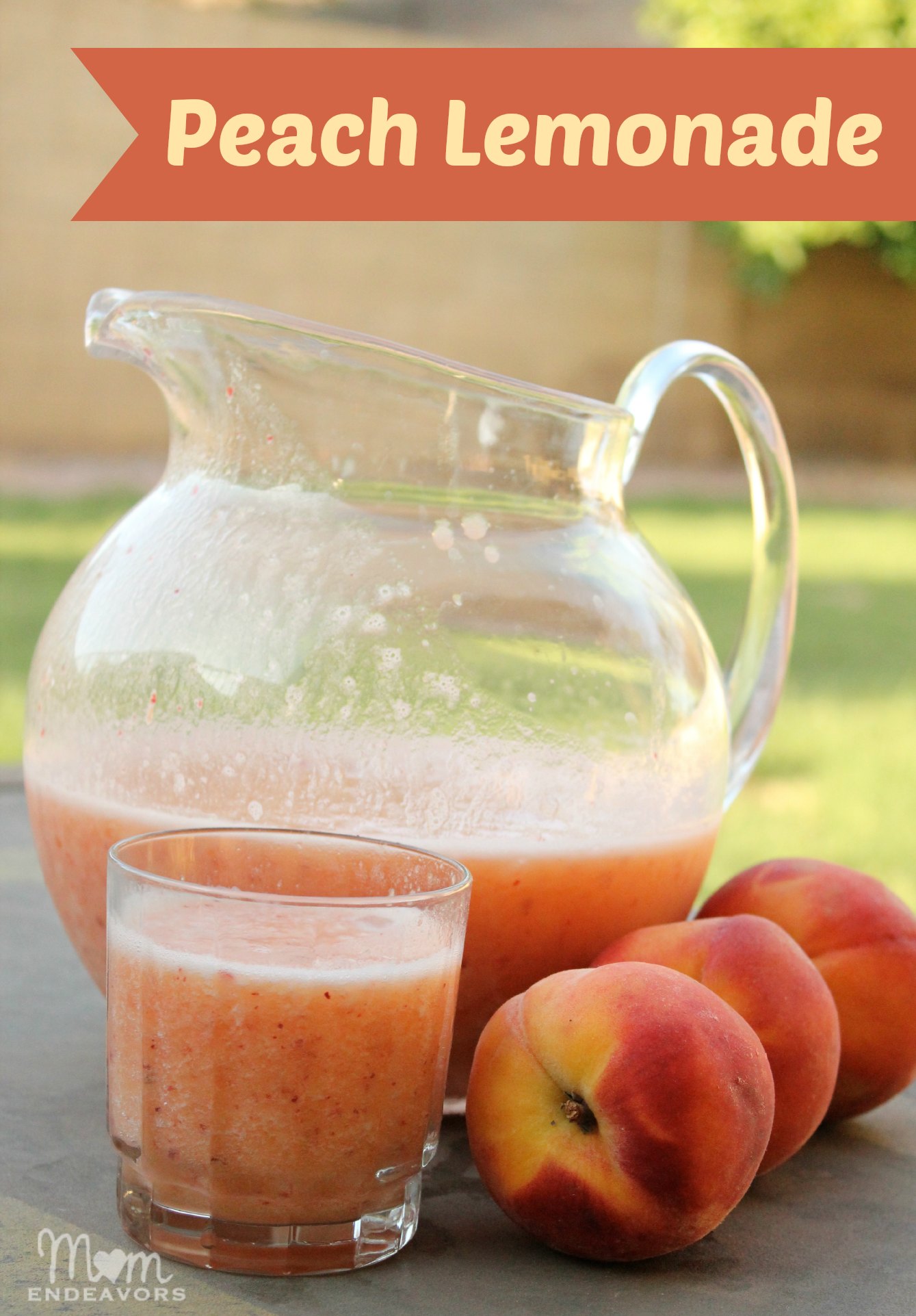 Delicious Peach Lemonade Slush - perfect BBQ u0026 party drink! - Mom Endeavors