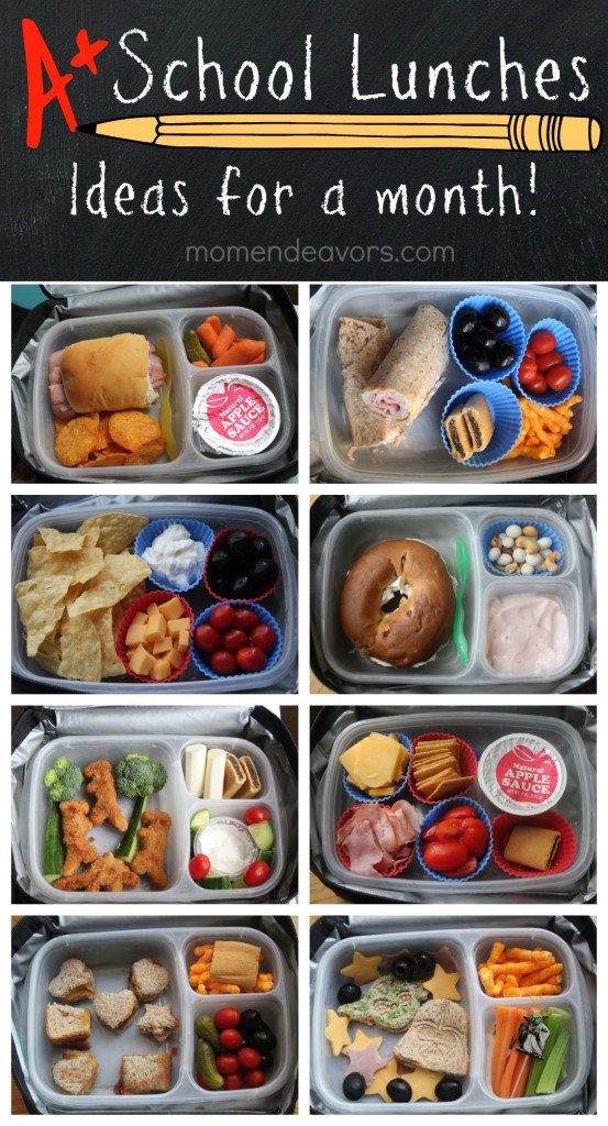 A month of school lunch ideas!