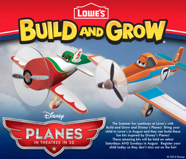 Lowe's Build and Grow Planes Workshops