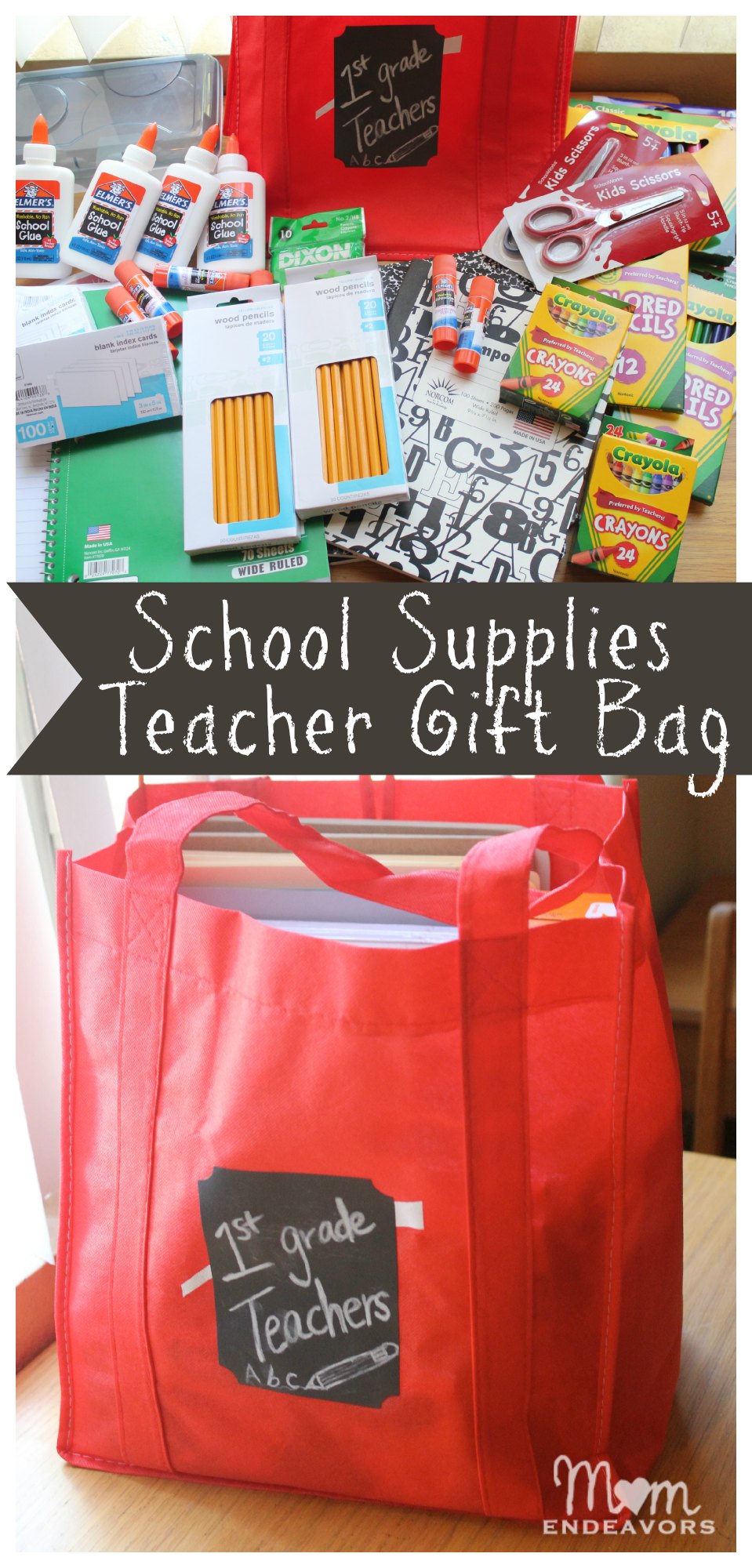 School Supplies Teacher Gift Bag #BagItForward