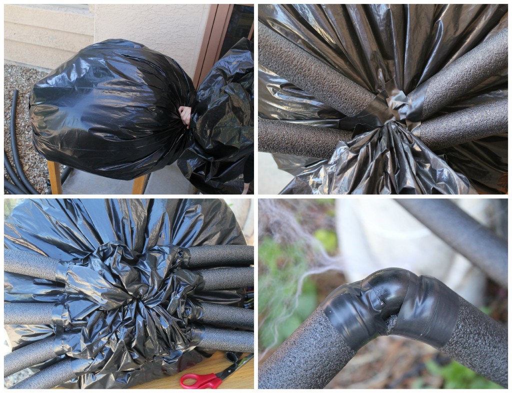 Making a giant yard spider for Halloween