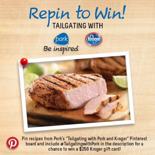 Tailgating with Pork Pin-It Sweepstakes! 