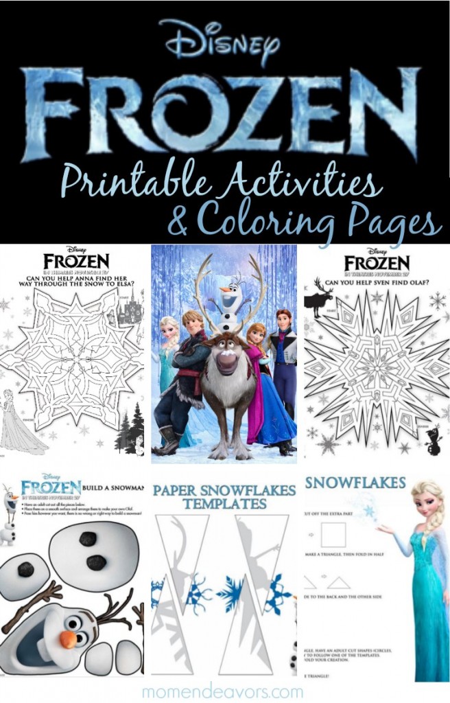 Disney Frozen Printable Actvities & Coloring Pages