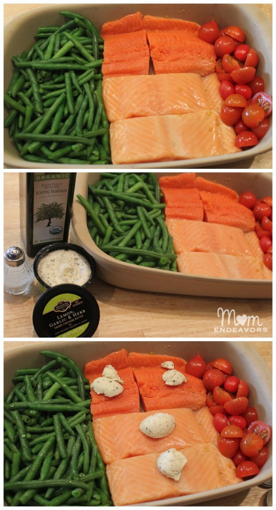 One Dish Dinner Salmon & Vegetables