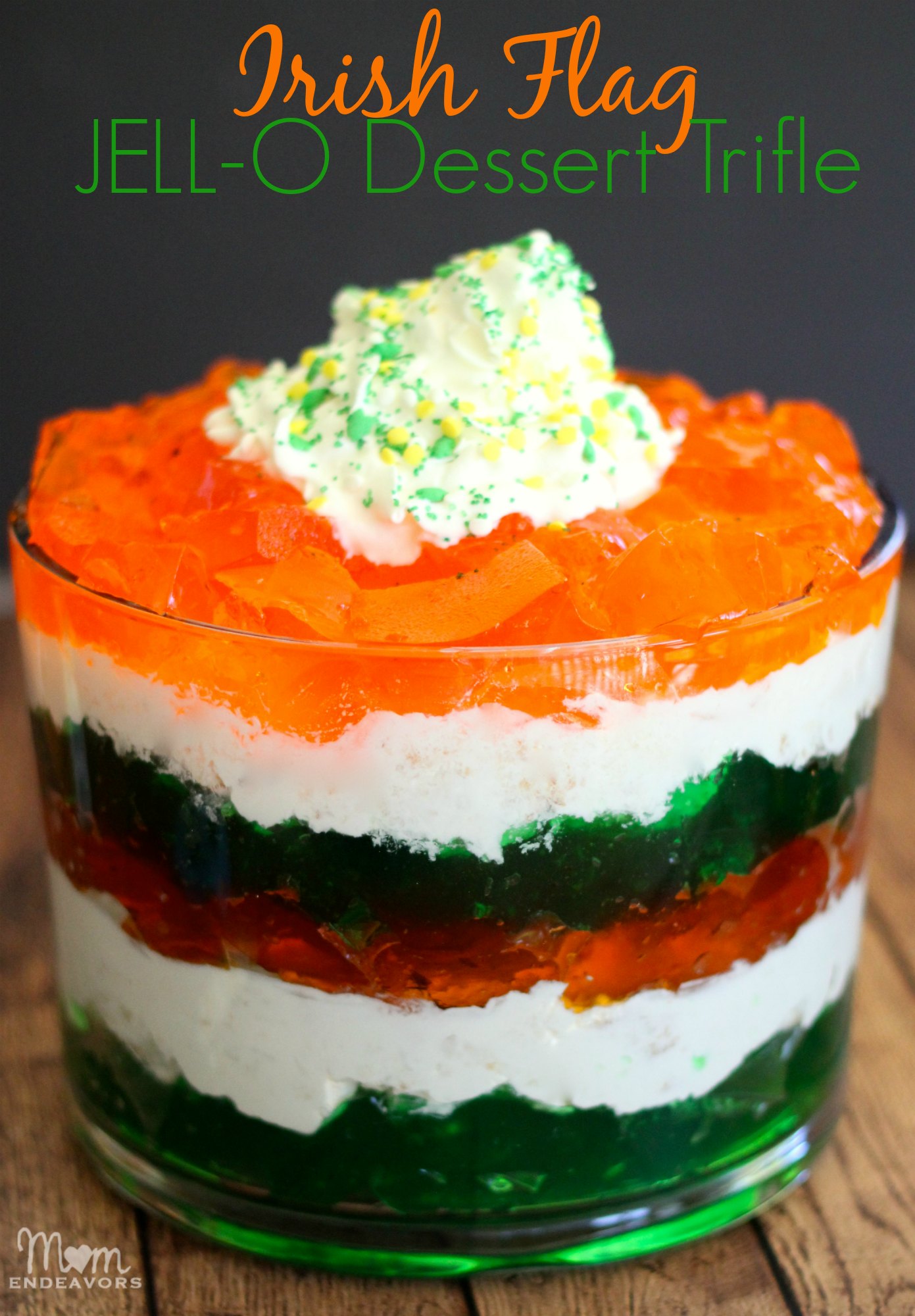 Irish Flag Jell-O Dessert Trifle