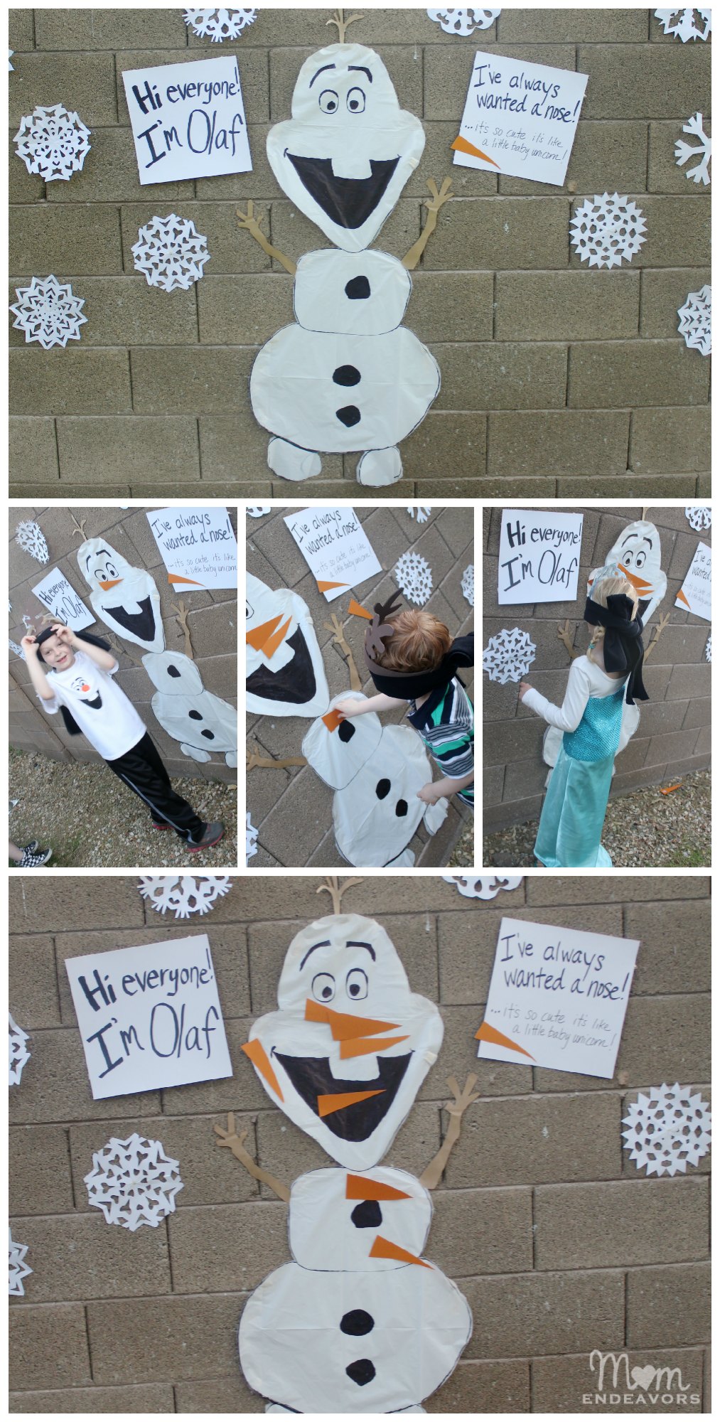 Pin the Nose on Olaf Frozen Party Game