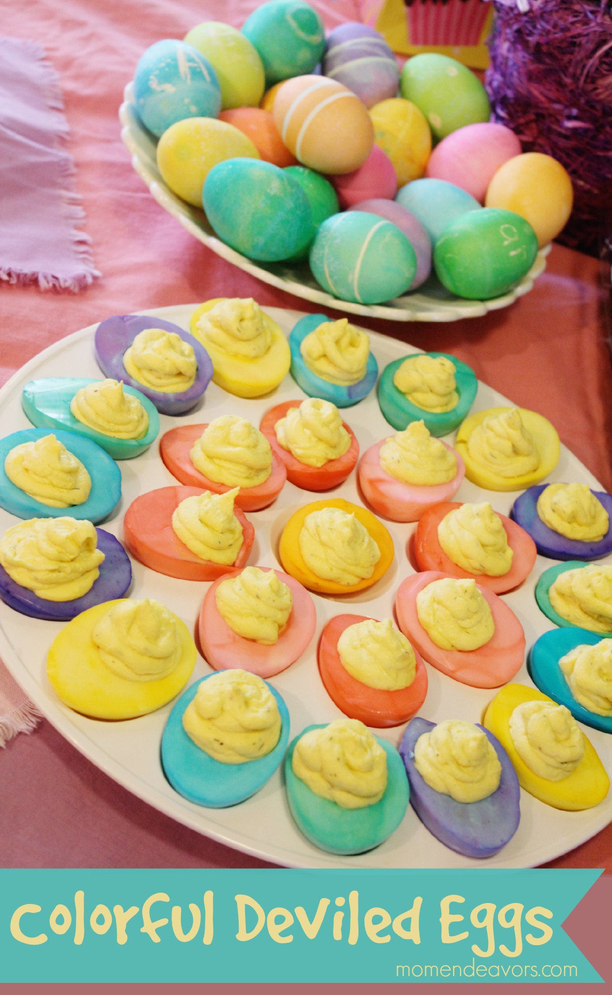 Colorful Deviled Easter Eggs