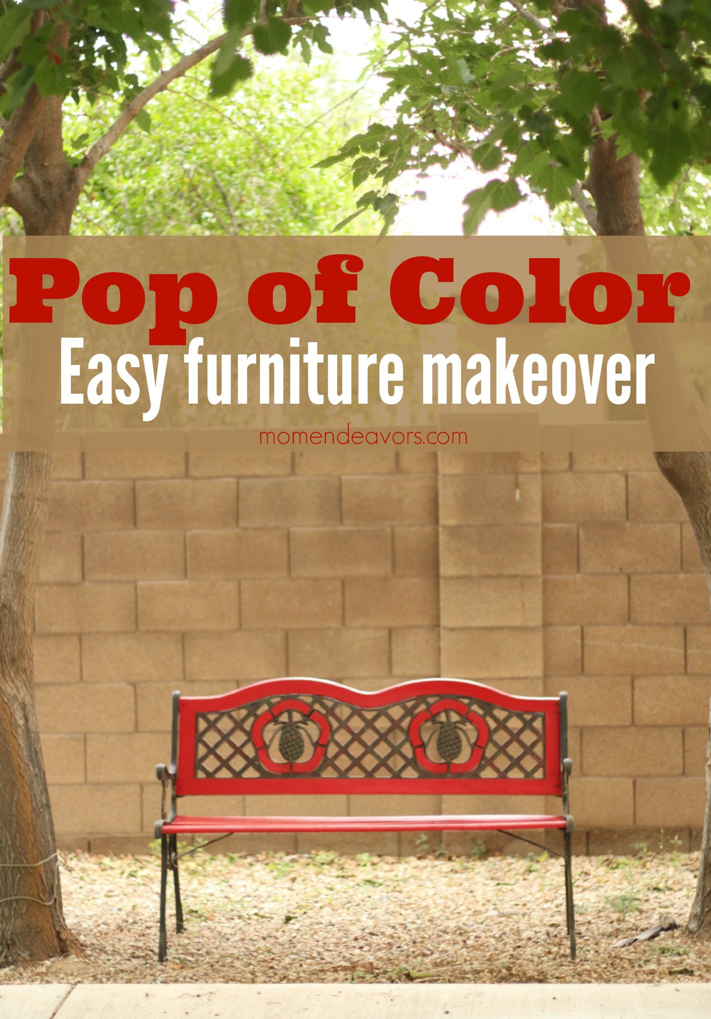 Pop of Color Easy Furniture Makeover