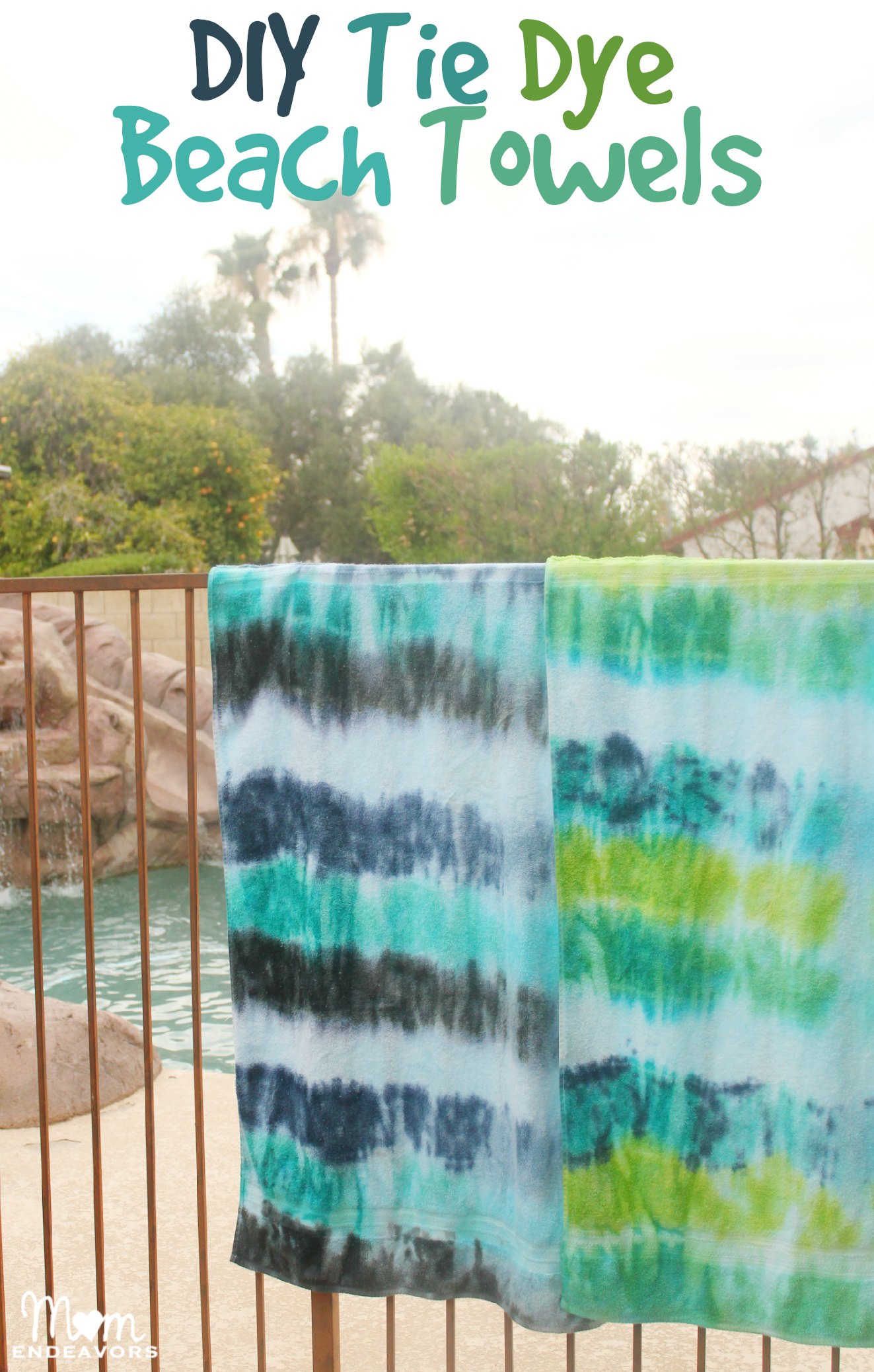 DIY Tie Dye Beach Towels