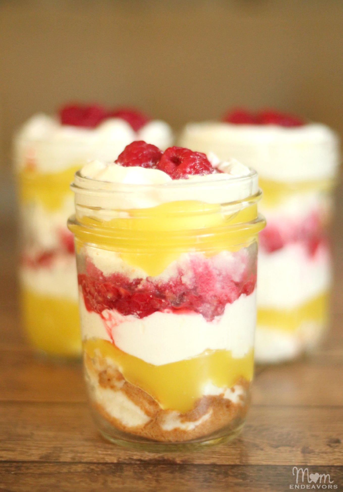 Lemon Raspberry Dessert Trifle Jars