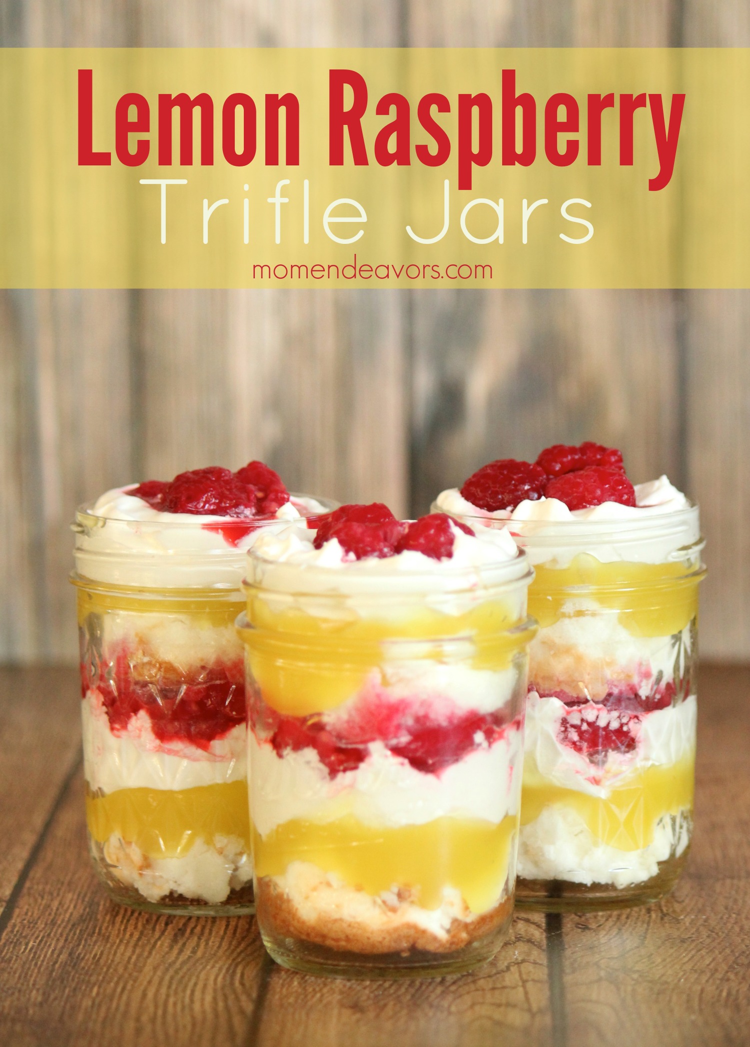Lemon Raspberry Trifle in Jars