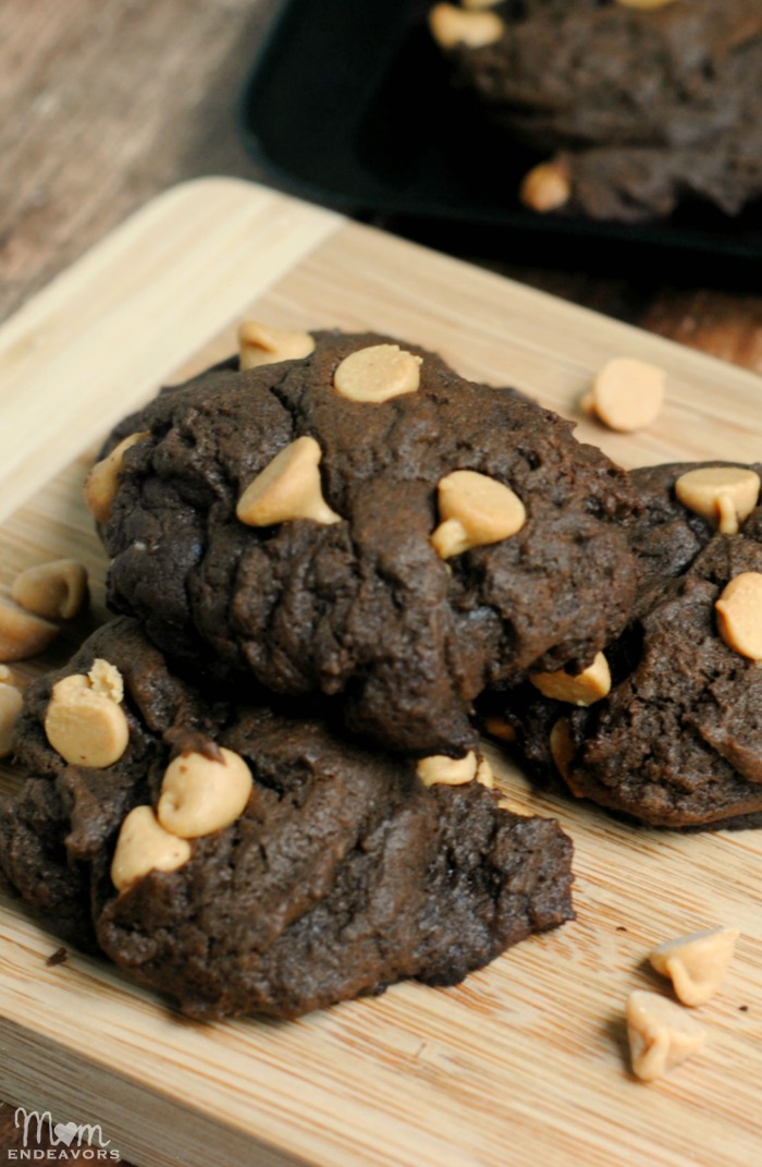 Fudgy Chocolate Peanut Butter Chip Cookies