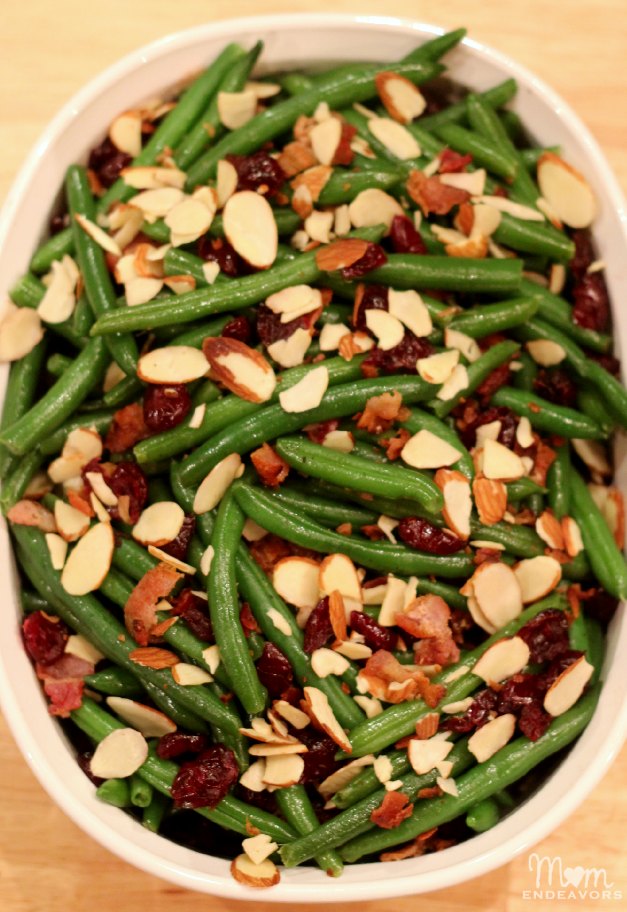 Bacon Cranberry Almond Green Beans Side Dish
