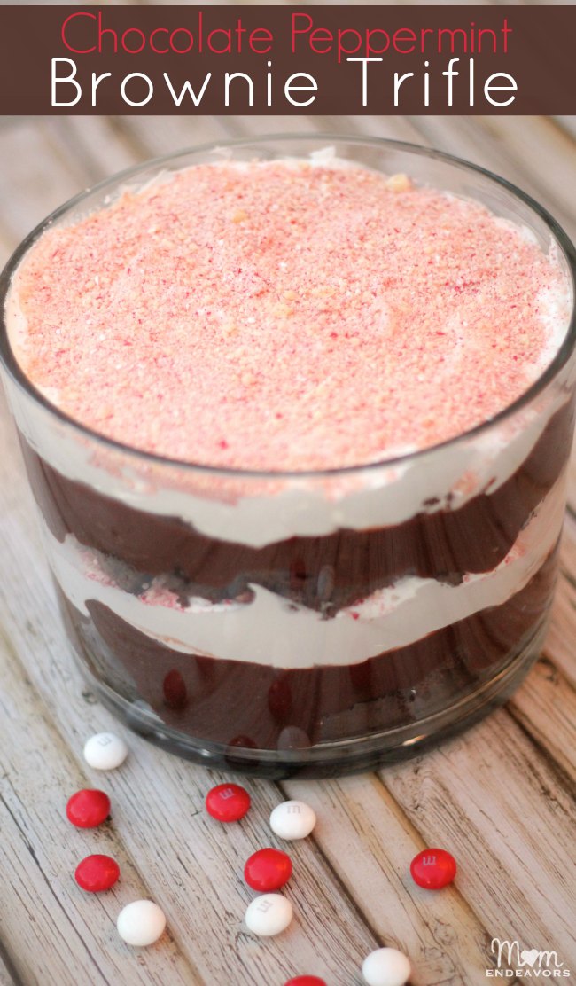 Chocolate Peppermint Brownie Trifle