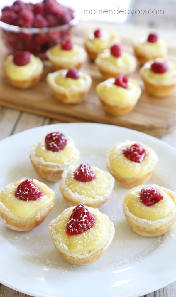 Lemon Cream Raspberry Mini Pies