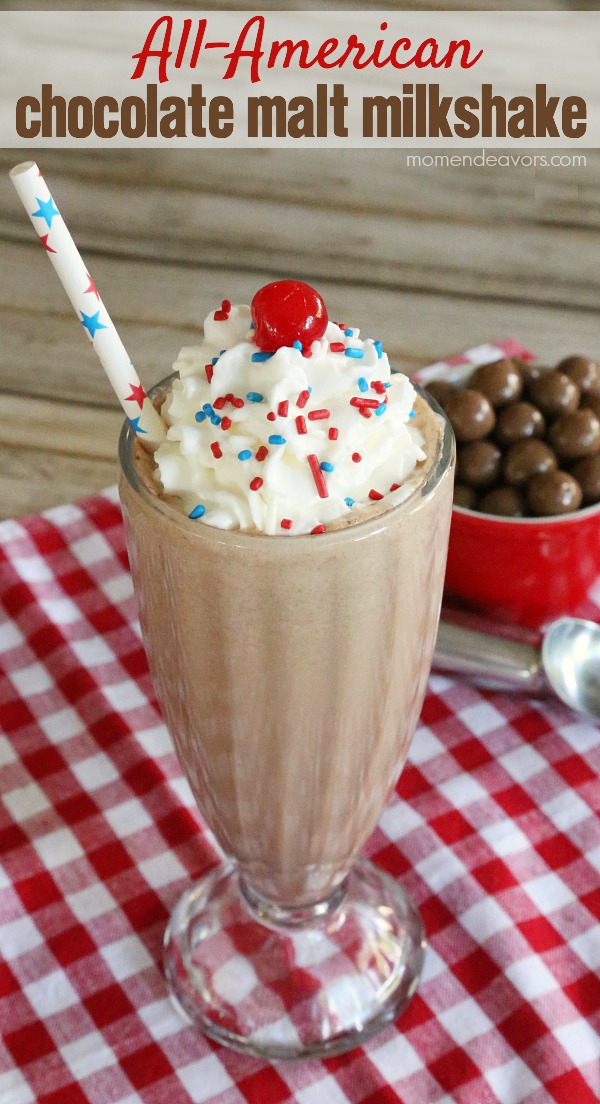all-american chocolate malt milkshake