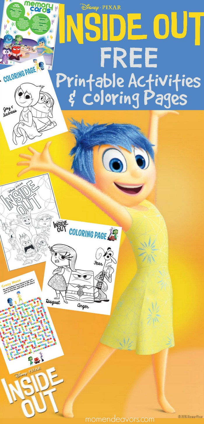 Disney-Pixar Inside Out Printable Activities & Coloring Pages