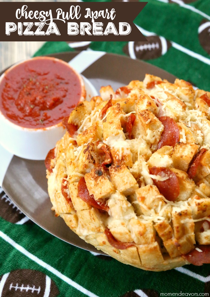 Game Day Food Cheesy Pull Apart Pizza Bread