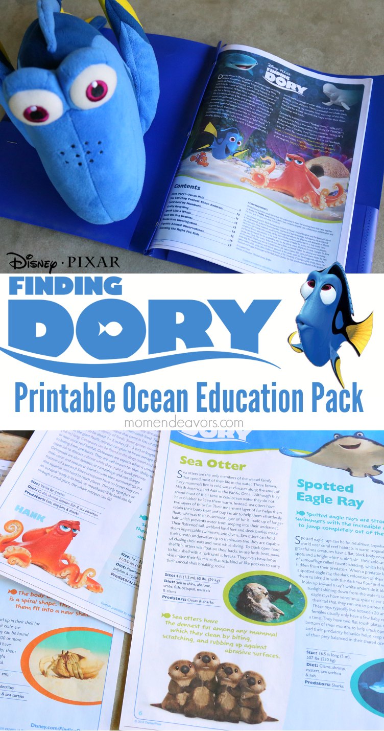 Finding Dory Printable Education Pack