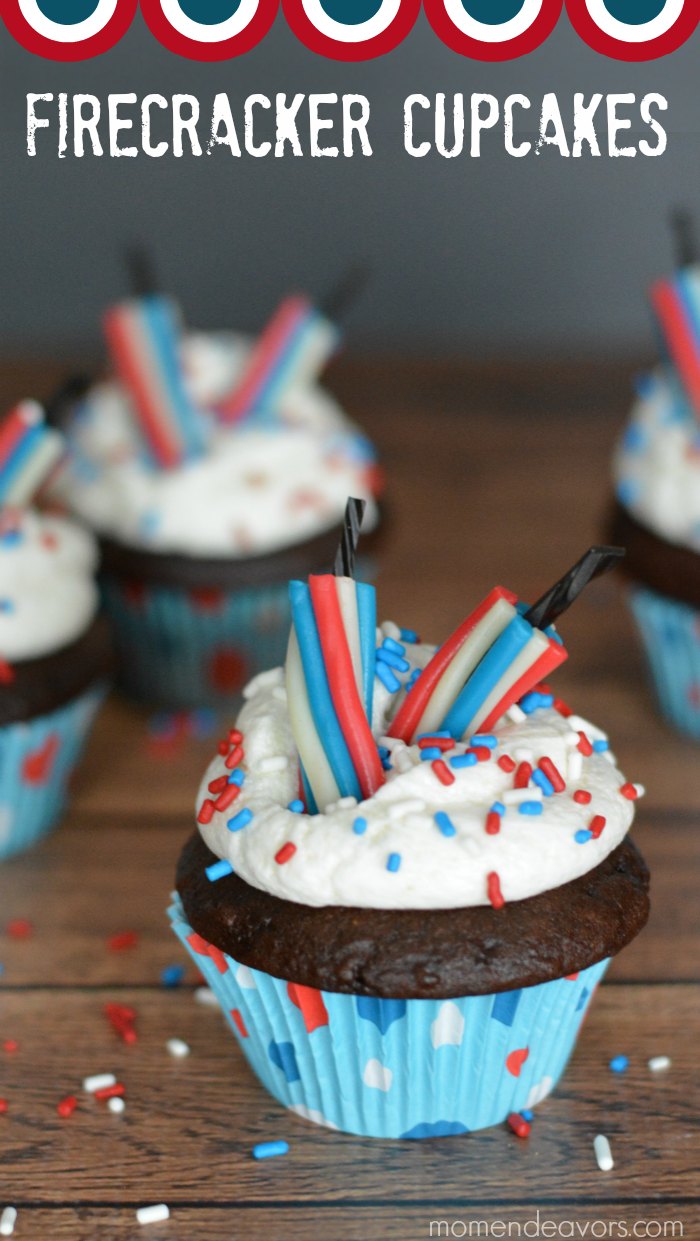 Patriotic Firecracker Cupcakes