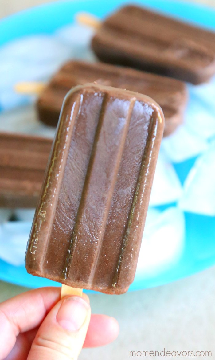 Peanut Butter Chocolate Banana Popsicles