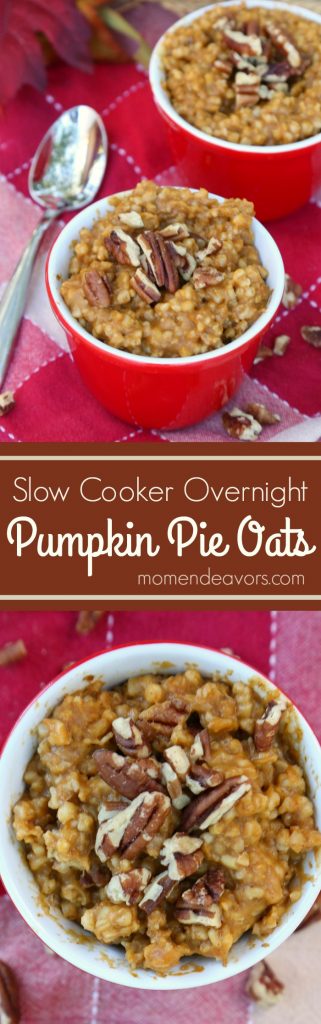 Slow Cooker Pumpkin Spice Overnight Oatmeal - Mom Endeavors