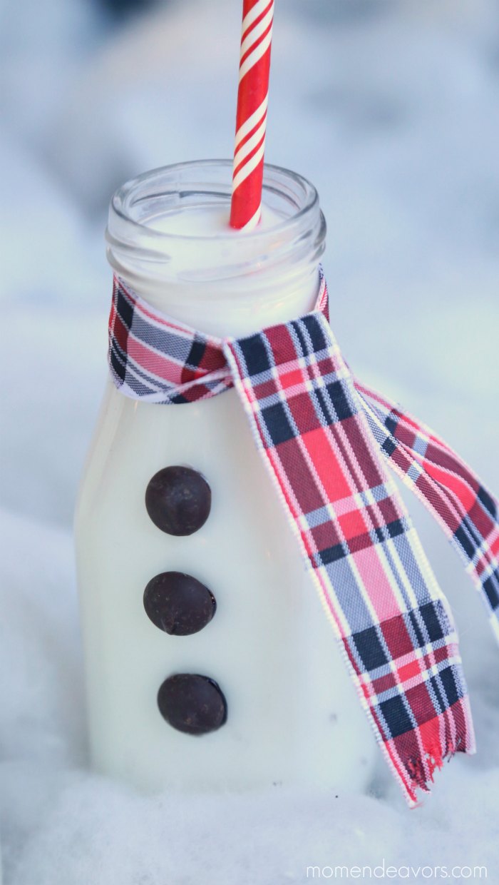 Snowman Milk Bottle