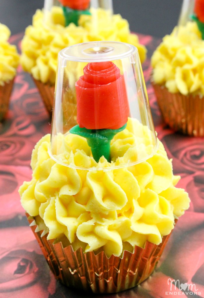 Beauty & the Beast Candy Rose Cupcakes 