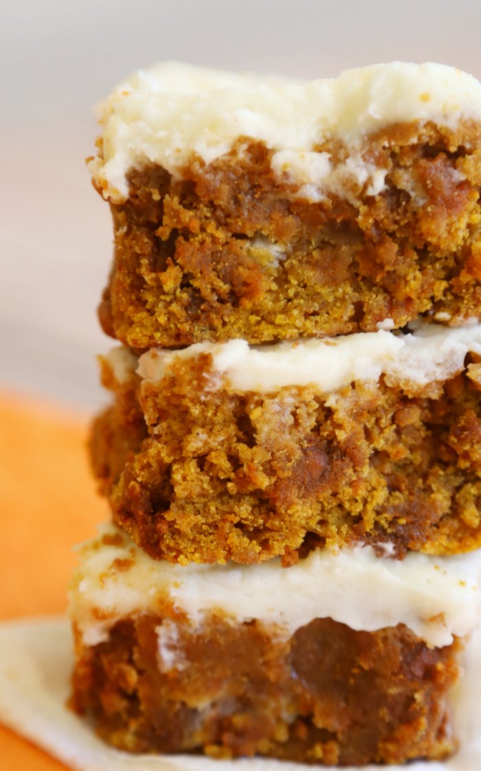 Frosted Pumpkin Cinnamon Chip Bars