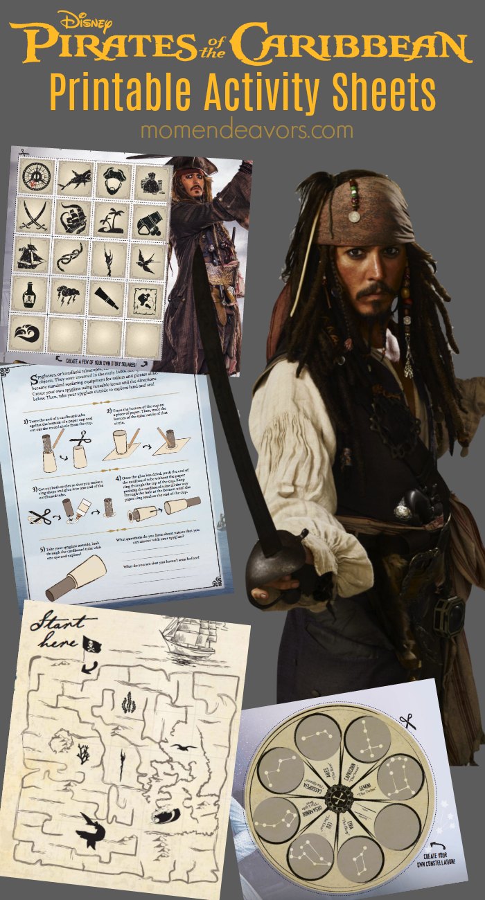 Pirates of the Caribbean Activity Sheets