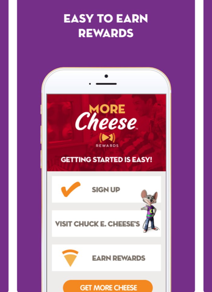 Chuck E. Cheese's Rewards App