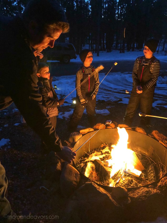 Winter Camp Fire