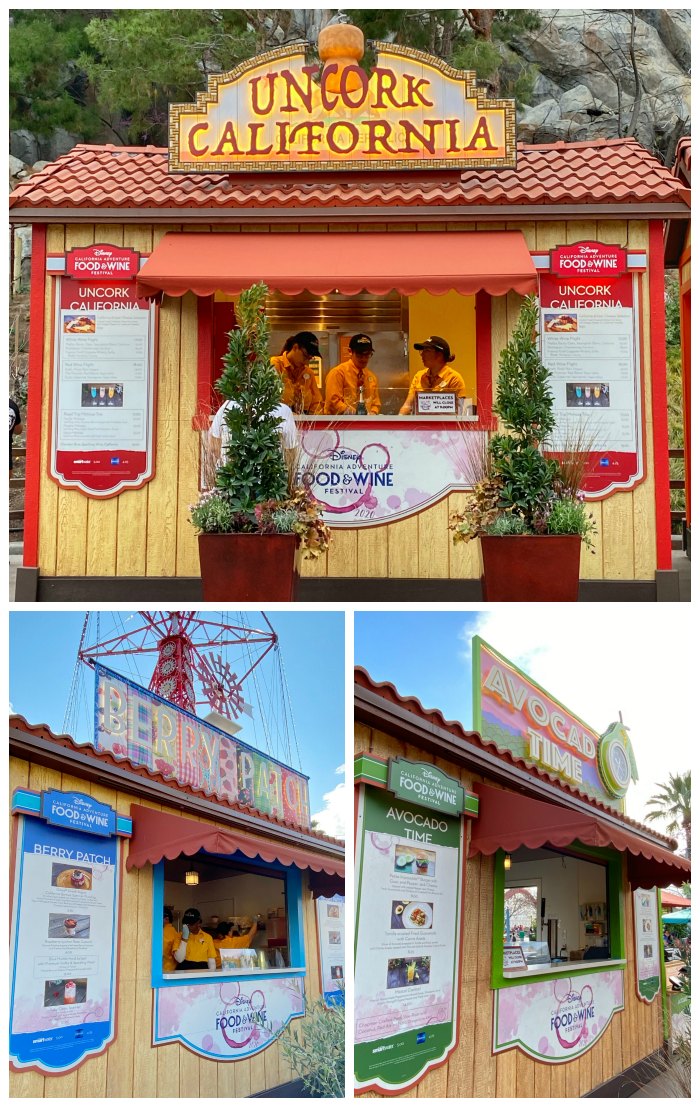 Collage image of Food & Wine Festival Stands