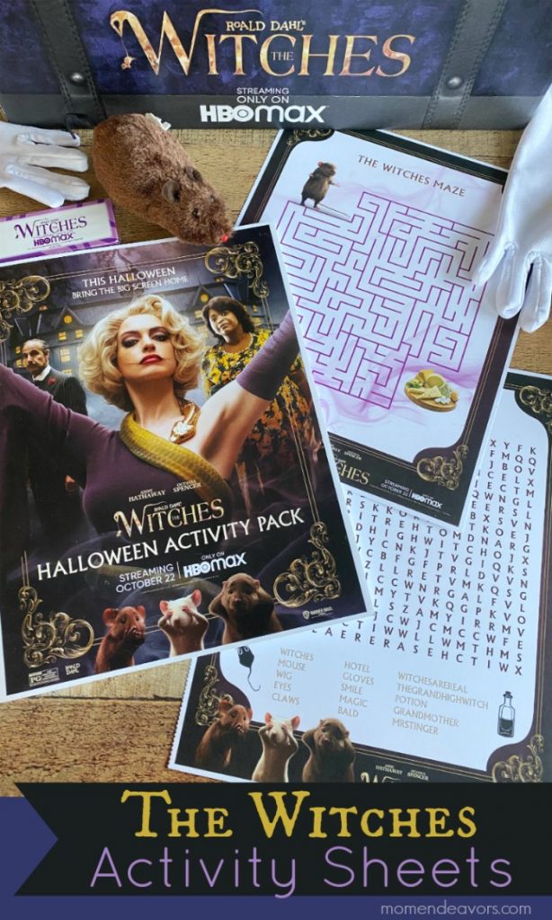 Printable Activity Sheets for the Witches Movie