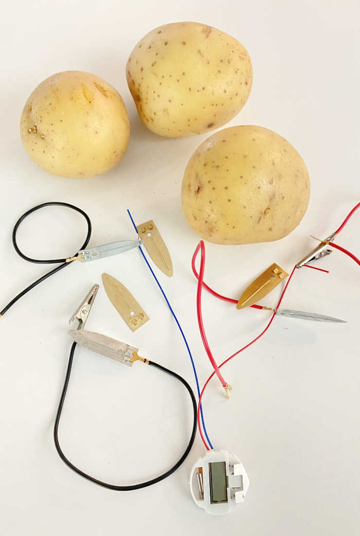 potatoes, wires, and metal conductors
